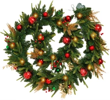 Pre-Lit 9Ft Christmas Garland with Lights, Garlands for Decoration Christmas wit