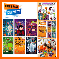 Halloween Stickers for Kids and Toddlers, Craft Stickers Pack, 48 Sheets