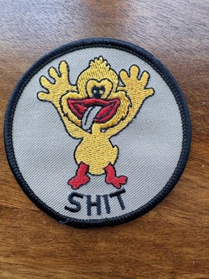 Sh*t Duck Embroidered Iron On Patch NEW
