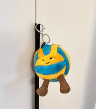 Authentic Jellycat Amuseables Volleyball Plush Keychain   Bag Charm Toy NWT