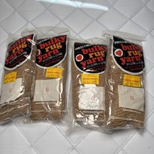 Red Heart Bulky Rug Yarn Latch Hook  613 Tan  320 Pieces  Lot of 4 NOS