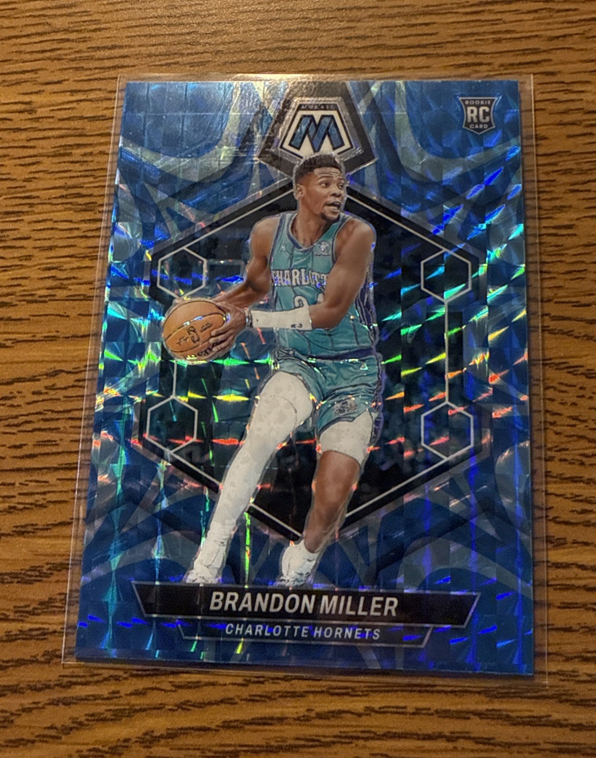 2023-24 Panini Mosaic #202 Brandon Miller Reactive Blue CHARLOTTE HORNETS RC NBA