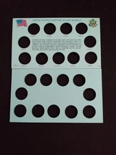 Silver Wartime nickel set cardboard holder for 11 war nickels