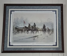 G. HARVEY FRAMED "HORSES FOR THE CONFEDERACY" SIGNED LIMITED EDITION #874 /1950