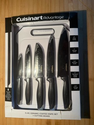 Cuisinart Advantage 11-Pc Ceramic-Coated Knife Set with Cutting Board
