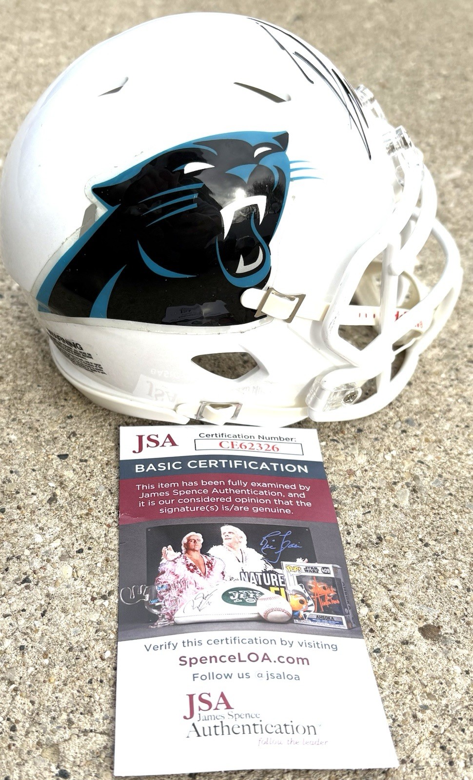 Princely Umanmielen SIGNED Mini Helmet JSA COA CAROLINA PANTHERS 