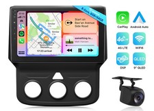 Android 9" QLED 6+64G for Ram 3500 13-18 Car Stereo CarPlay GPS Screen Mirroring
