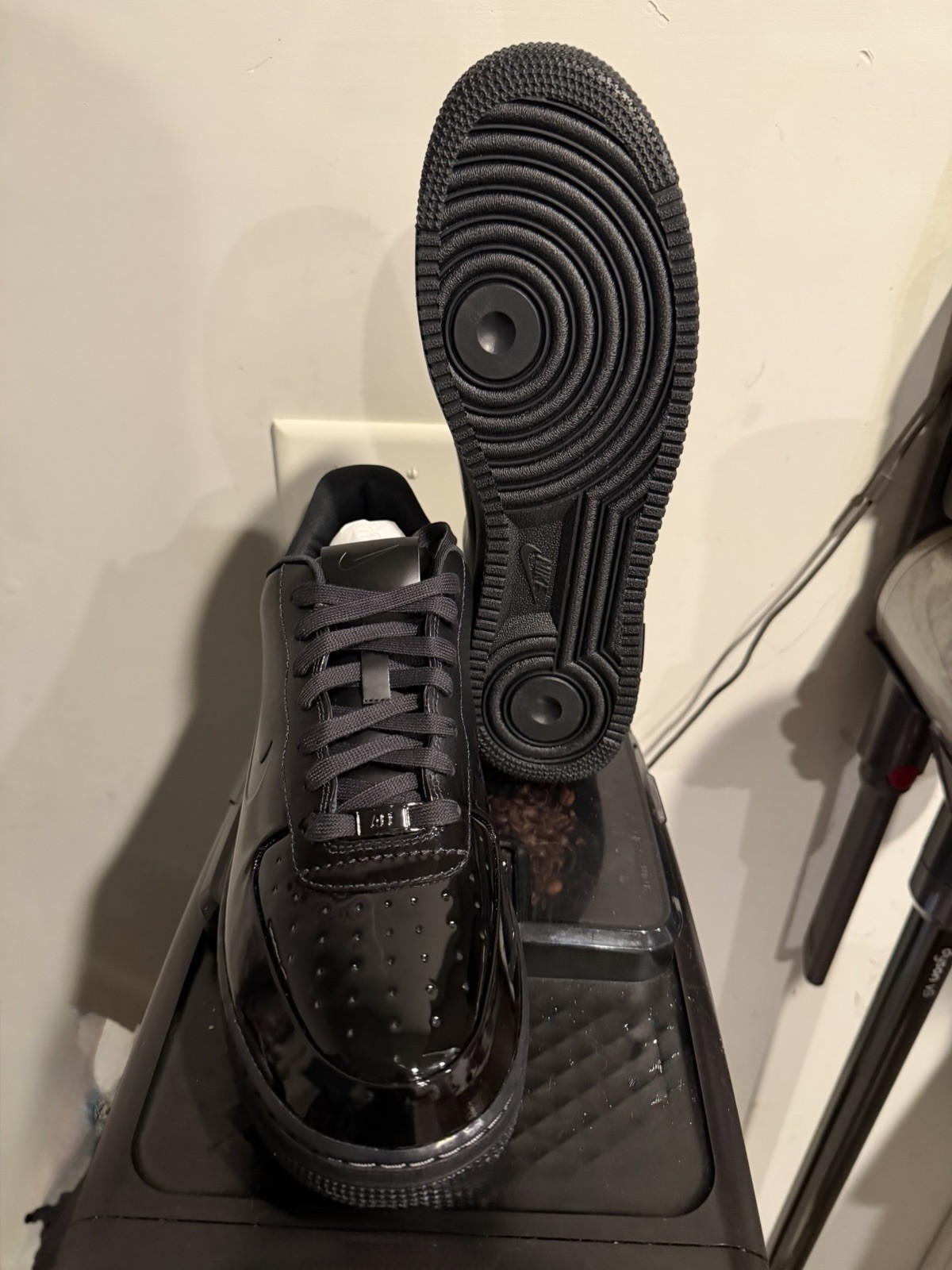 Women’s Air Force One Made In Italy Black Size 11.5 image 6