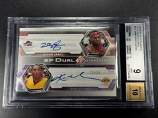 KOBE BRYANT / LEBRON JAMES 2004 SP AUTHENTIC DUAL SIGNATURE AUTO /25 BGS 9 10