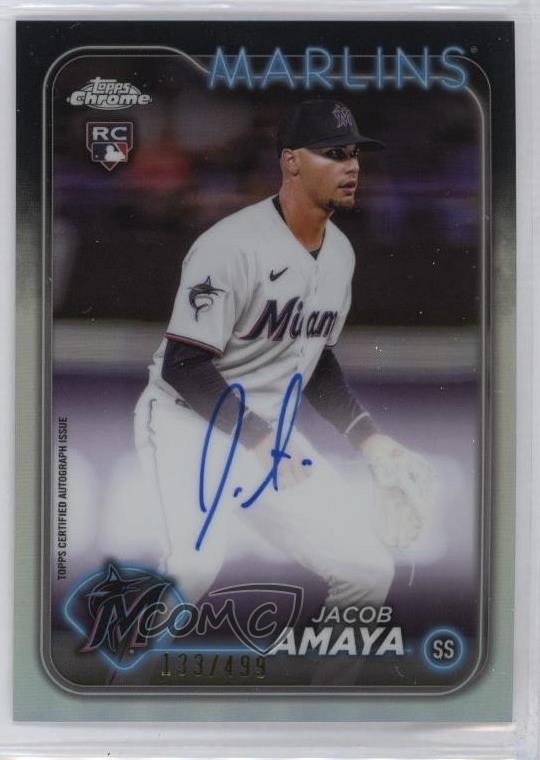 2024 Topps Chrome Rookie Refractor 133/499 Jacob Amaya #RA-JAM Auto RC 10k8