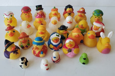 Lot of 28 Rubber Ducks Assorted Costumes Themes Holidays Jeep Bath Floaters 2 "