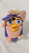 Vintage Purple Talking Furby Mini Plush 1999  Keychain Backpack Clip Works 