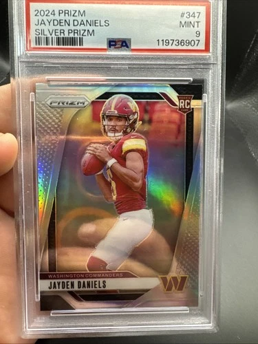 2024 Panini Prizm - Rookies Jayden Daniels #347 Silver Prizm (RC) PSA 9!!!