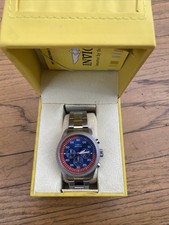 Orologio Cronografo Invicta Specialty Quadrante Rosso e Blu Impermeabile Acciaio Inox