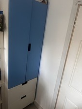 Combined Blue Door Wardrobe And Drawers (ikea) Excellent Condition