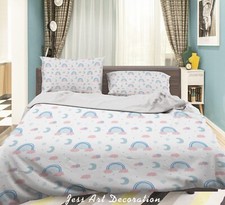 3D Rainbow Moon Pattern Kids Quilt Cover Set Duvet Cover Bedding Pillowcases