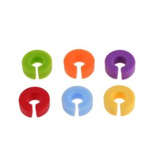6Pcs/Set Circular C-shaped Wine Glass Charms Markers 0.70in For Party Banquet