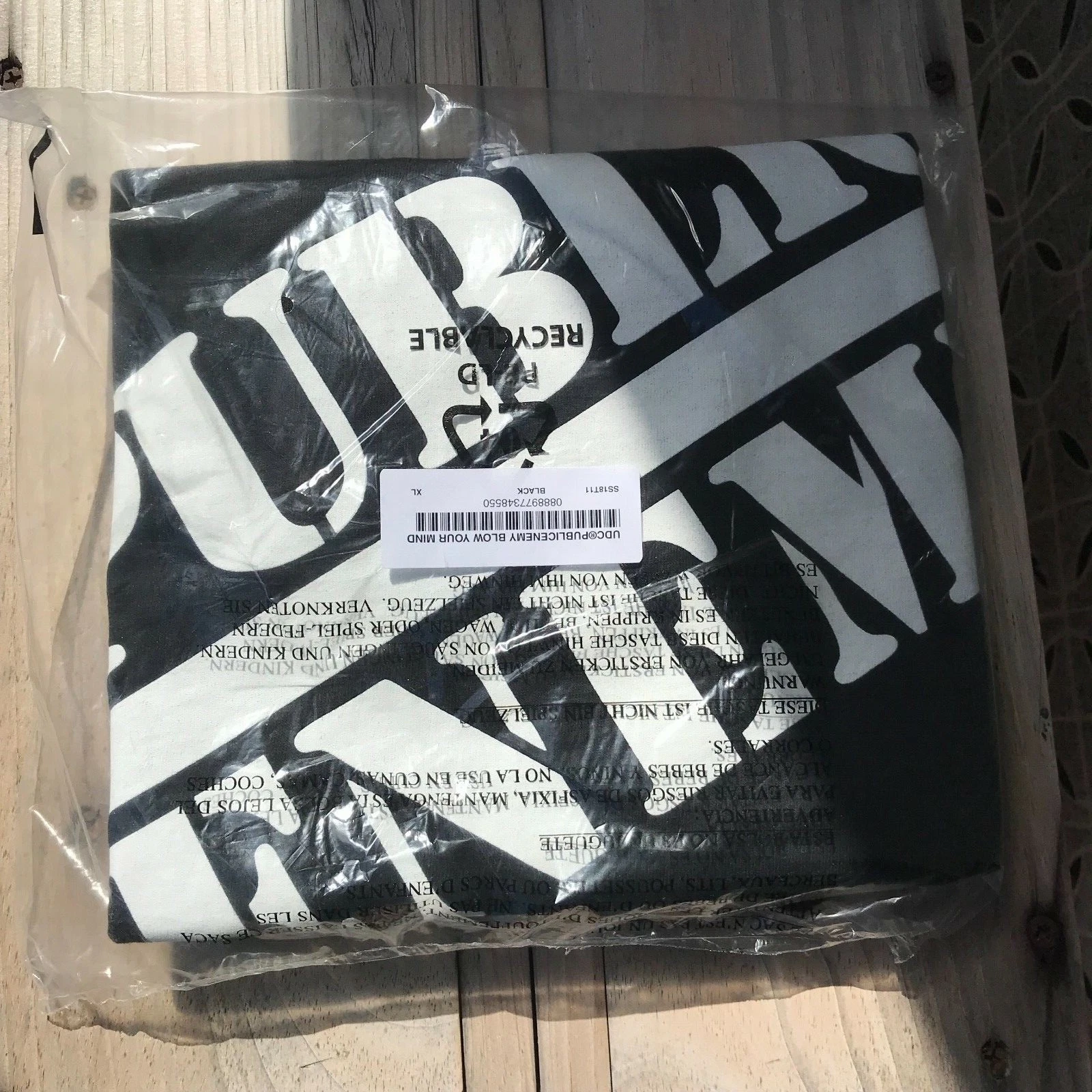 T shirt SUPREME PUBLIC ENEMY UNDERCOVER noir taille XL boîte logo Blow Your Mind