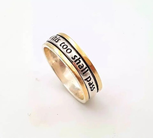 This Too Shall Pass Ring 925 Sterling Silver Handmade Ring Gift For Longevity