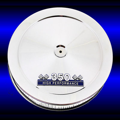 Chrome Big Block Chevy Air Cleaner | Red 454 Emblem | Round | 3 In - Foto 6