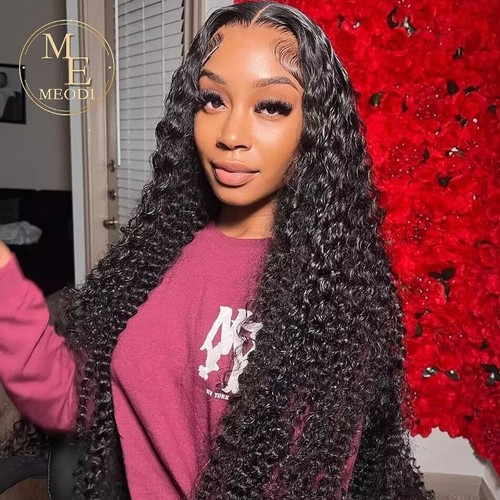 13x6 Hd Curly Lace Front Wigs Deep Wave Human Hair Wig 4x4 5x5 Closure Lace Wig - Picture 7 of 12