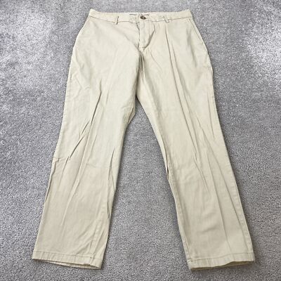 Old Navy Athletic Fit Pants Men's 34x30 Beige Built-In Flex Chino