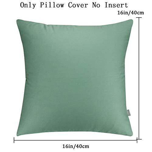 4-Pack 100% Cotton Comfortable Solid Decorative 16x16 inch/ 40x40cm Mist Green - Bild 2 von 7