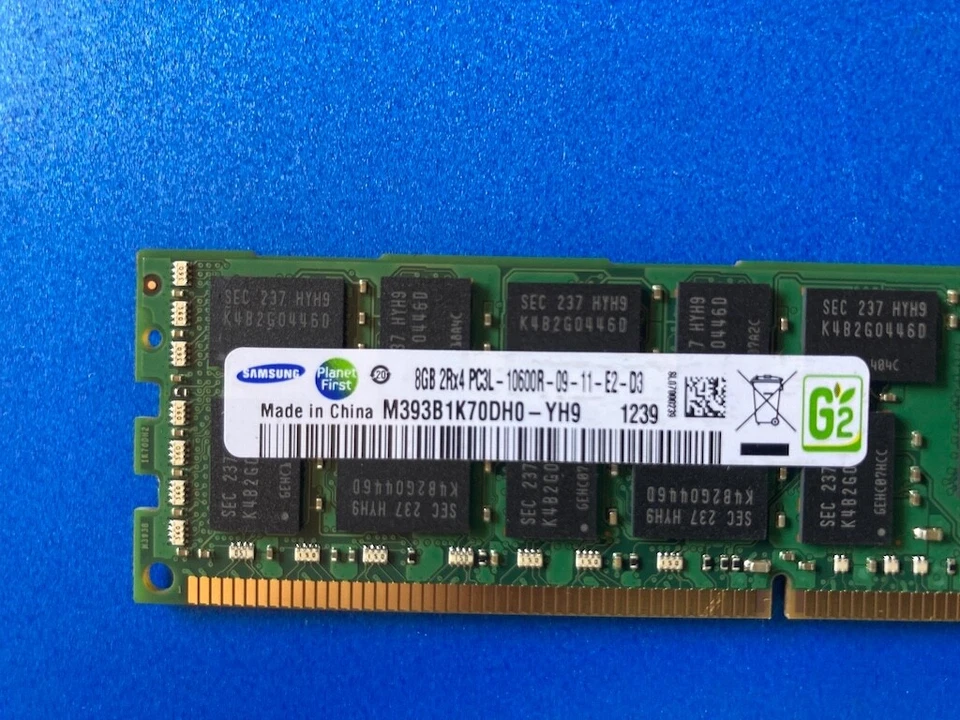 Original IBM/Lenovo Server DIMM 8GB 2Rx4 DDR3 PC3L-10600R memory (FRU: 49Y1415) - Imagen 2 de 4