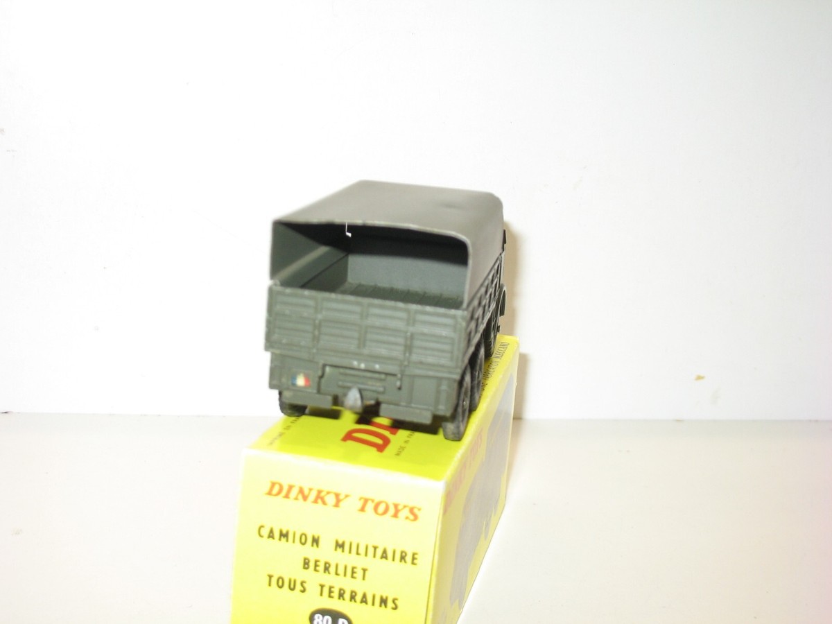 Dinky Toys N°80 D Berliet 6x6 Militaire Bâché - 1/43, Kaki, Bon état