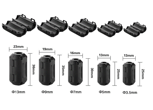 5St. Ferritkern Klappferrit Filter Mantel Strom Entstörfilter Kern Entstörung - Bild 1 von 7
