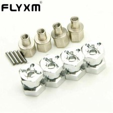 4pcs 12mm Wheel Hub Hex Drive Adapter 15mm Extension fr 1/10 RC SCX10 Crawler
