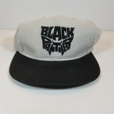 Black Panther Corduroy Flat Brim Snapback Cap