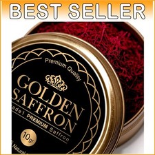 Premium Grade A Super Negin Saffron Threads - 10g Non-GMO Verified for Cooking