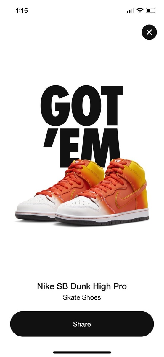 Nike SB Dunk High Pro Sweet Tooth Candy Corn - Size 11.5- New In