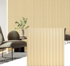 Slat Wall Panel, 3D Wall Panels for Interior Wall Decor PVC Fluted Textured Pane