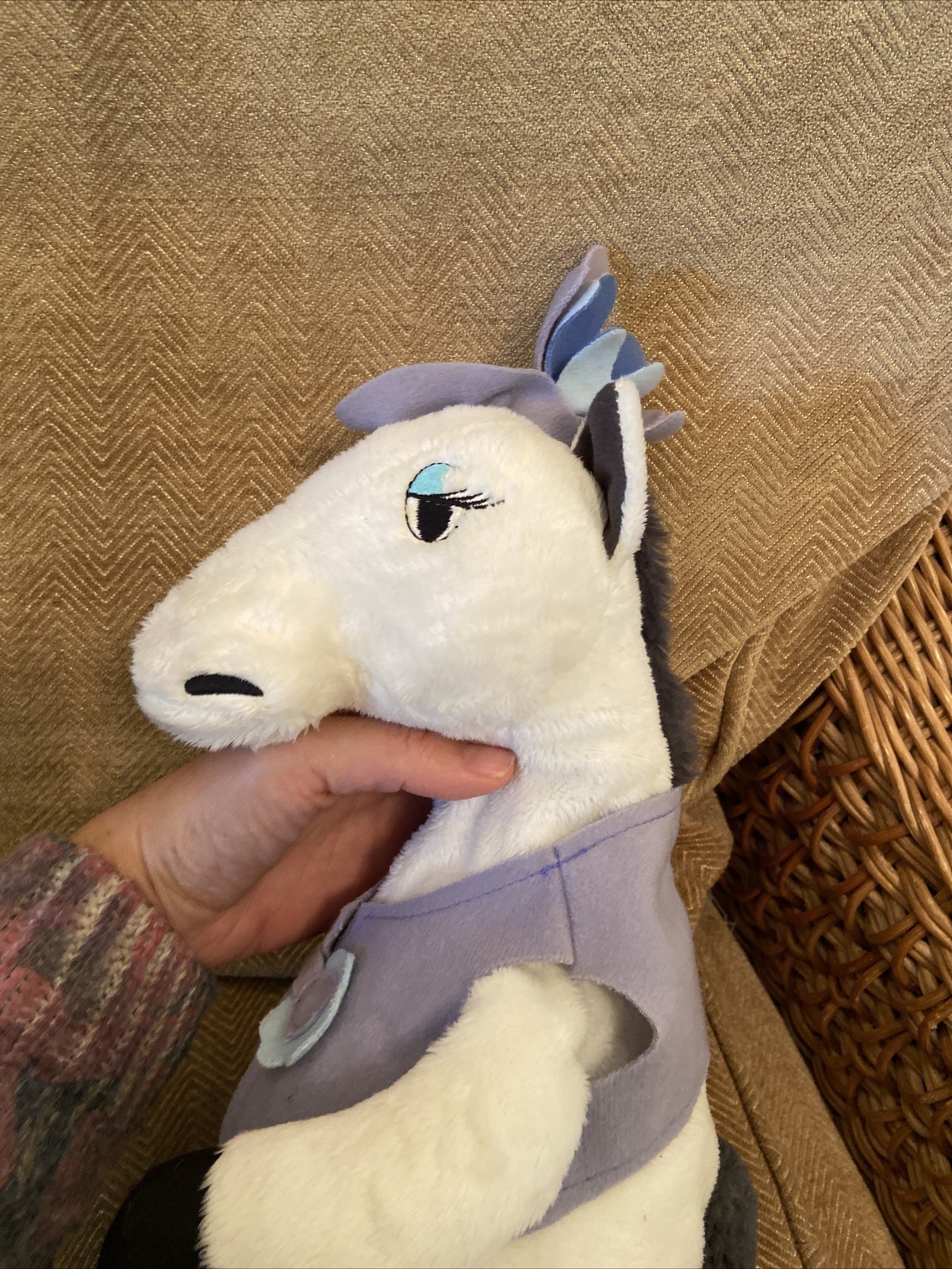 IKEA KLAPPAR CIRCUS CAVALLO BIANCO PONY ASINO Y 16" GIOCATTOLO MORBIDO CON GIACCA (A17)