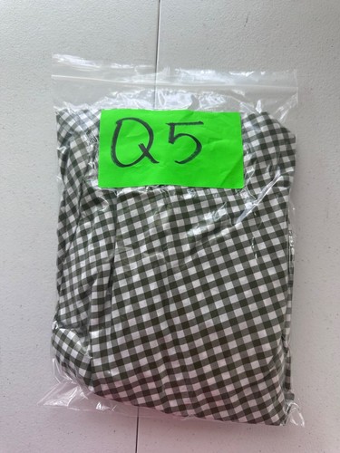 Caroline Constas Adelle Asymmetric Gingham Ruffled Wrap Skirt Size L Green Plaid - Picture 16 of 16