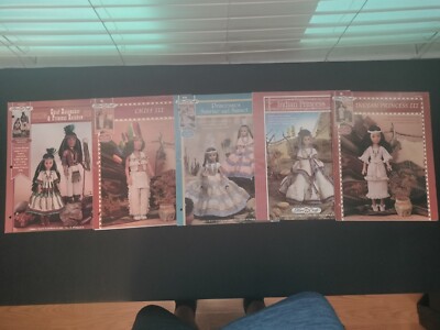 Lot of 5 Fibre Craft Native American Doll Pattern Leaflets