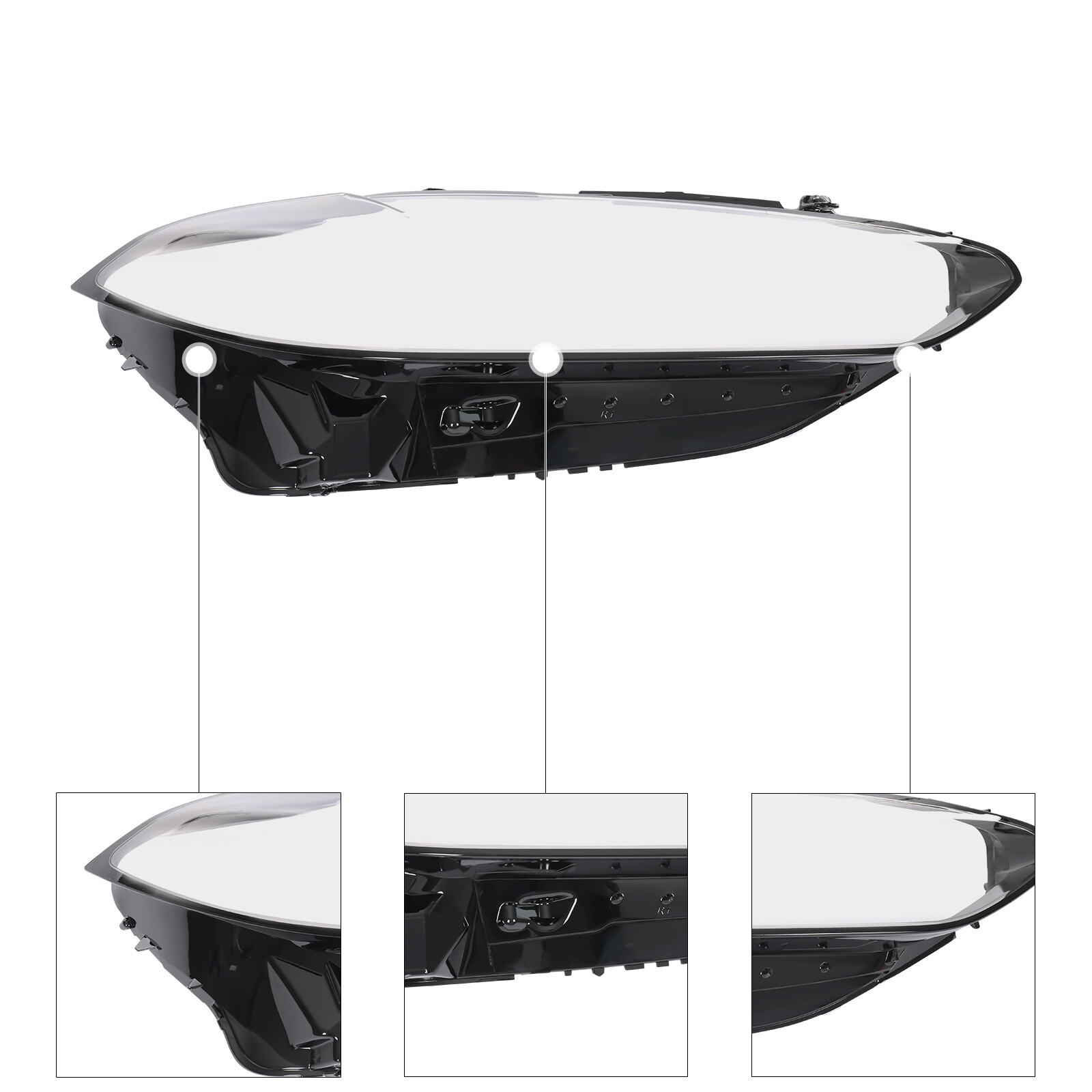 For BMW 4-Series M3 i4 2021-2024 Left & Right Side Headlight Lens Clear Cover 