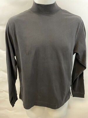 Devon & Jones D420 Mens Sueded Cotton Jersey Mock Turtleneck XS NWOT Black
