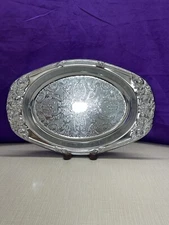 Vintage SHELTON WARE NYC, Embossed Oval Serving Tray