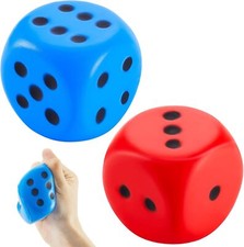 2 Pcs Large Foam Dice Soft Jumbo Dot Dice Learning 6 Sided Foam Dice Fake Giant
