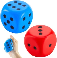 2 Pcs Large Foam Dice Soft Jumbo Dot Dice Learning 6 Sided Foam Dice Fake Giant 