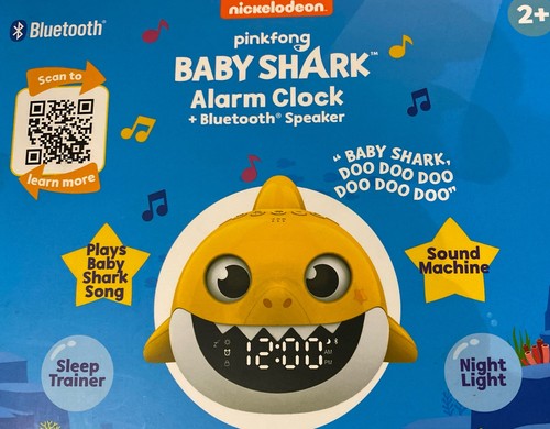 Nickelodeon Pinkfong Baby Shark Alarm Clock Sound Machine with Bluetooth Speaker - Picture 4 of 7
