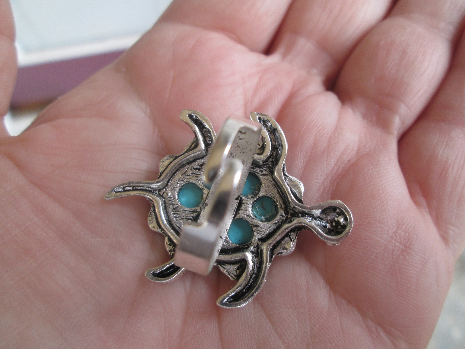 Silver Plated Turtle Ring Adjustable Sizing | eBay