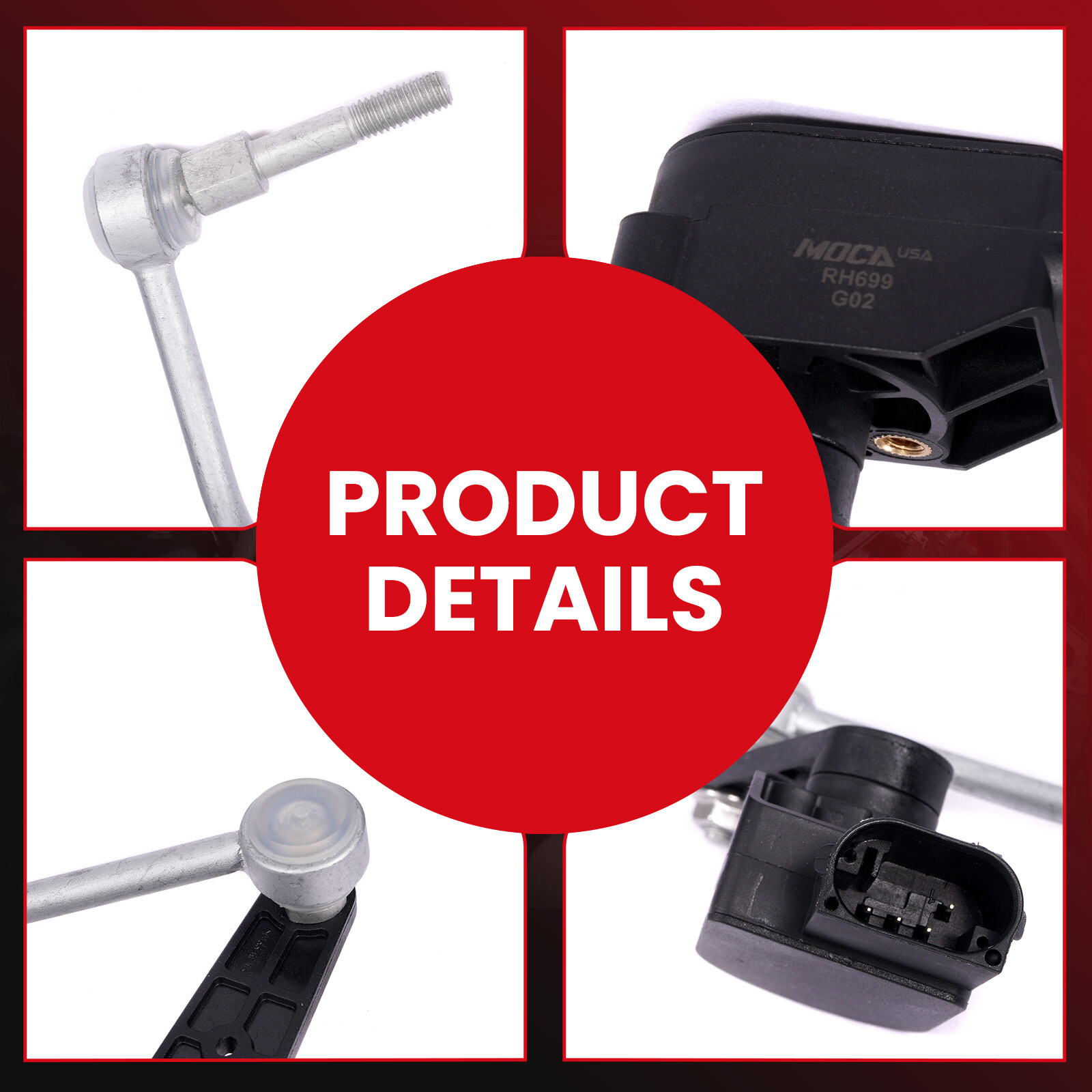 2x Front L&R Ride Height Level Sensor for Audi A8 Quattro S8 Bentley Continental
