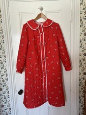Vintage Red and White Cotton Nightgown Retro Pajamas