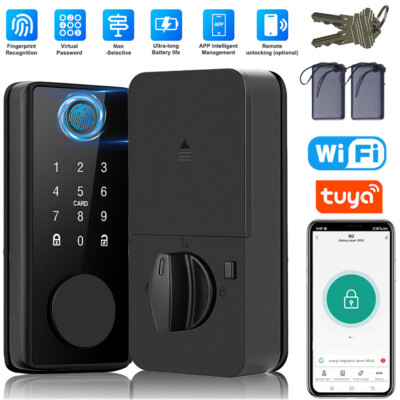 Smart Door Lock Wifi Biometric Fingerprint Touch Password Digital Keyless Keypad