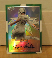2019 Leaf Metal All-American Bowl Green Auto 1/5 Ryan Sanborn #BA-RS1