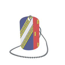 Dog Tag Flag Bunting Ardennes Department Dog Tag Aluminium 30 x 50mm